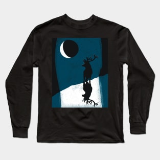 Moonlit deer Long Sleeve T-Shirt